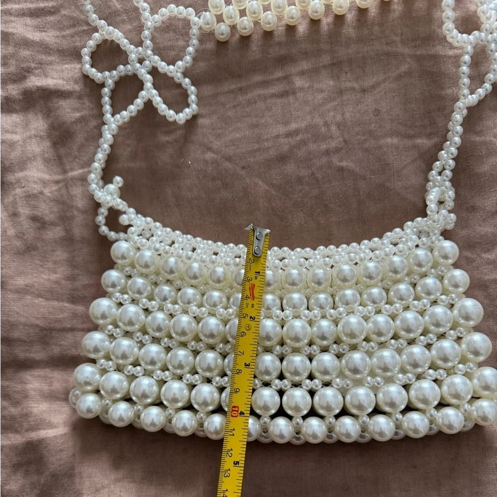 Elegant Pearl Beaded Women's shoulder mini bag